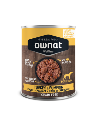 OWNAT WETLINE PAVO CON CALABAZA 395GR