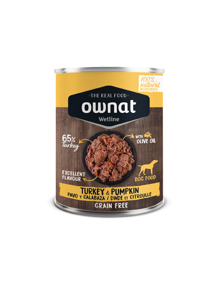 OWNAT WETLINE PAVO CON CALABAZA 395GR