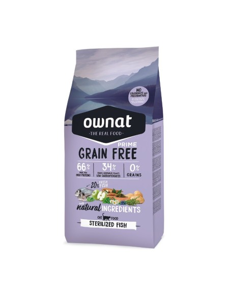 OWNAT CAT GRAIN FREE PRIME STERILIZED FISH 3KG