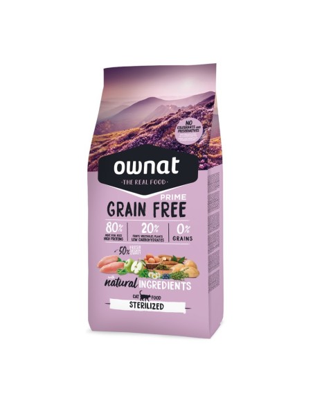 OWNAT CAT GRAIN FREE PRIME STERILIZED 3KG